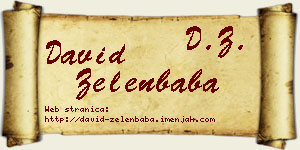 David Zelenbaba vizit kartica